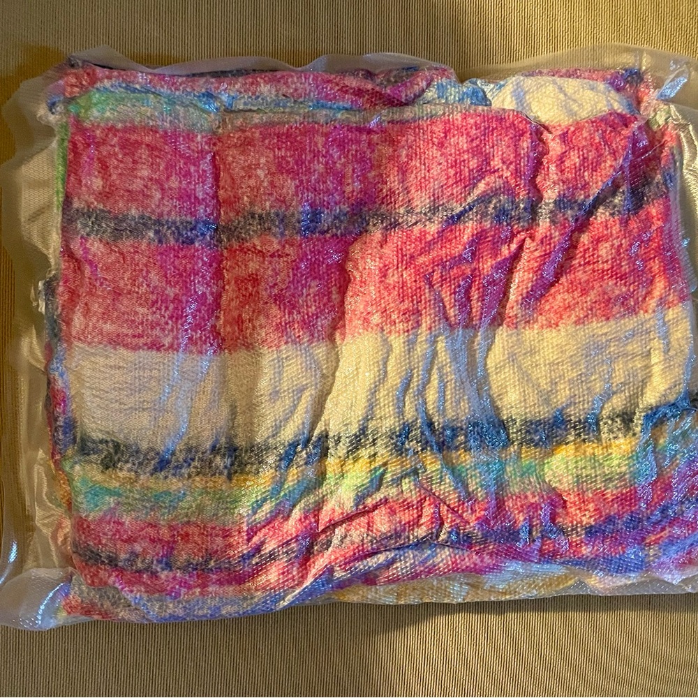 🔥🆕 Free People FP Fringe Striped Throw Blanket🔥 - Picture 5 of 9